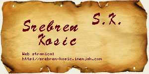 Srebren Kosić vizit kartica